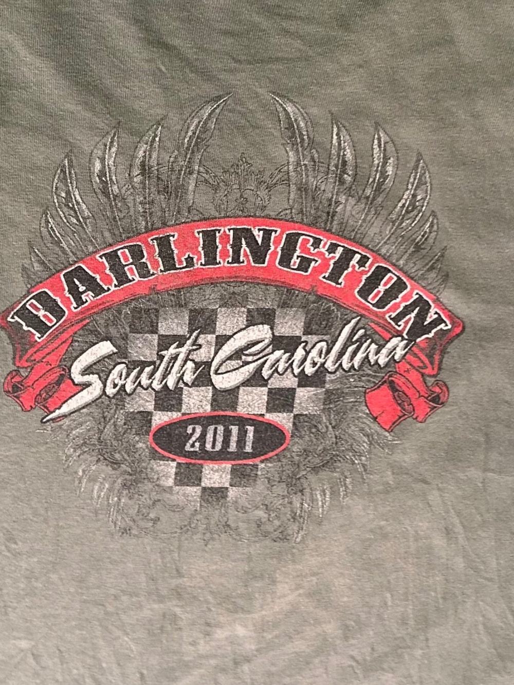 Men's Gildan 2011 Darlington Raceway T-Shirt 100% Heavy Cotton Size 2XL